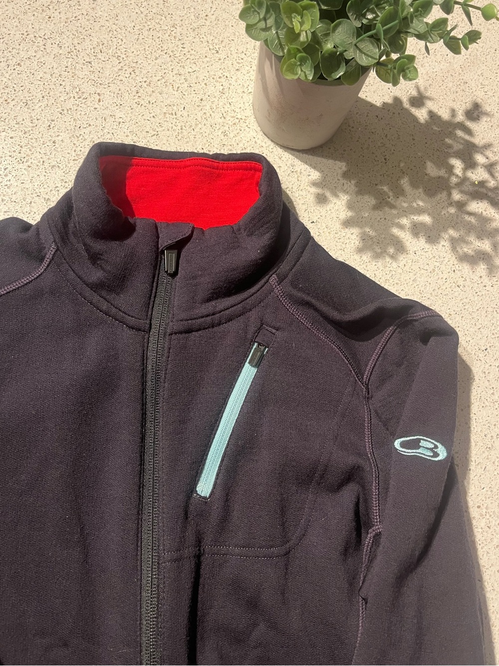 Icebreaker Sz S Women’s Zip Fleece Merino Wool in Plum Purple - Picture 4 of 15